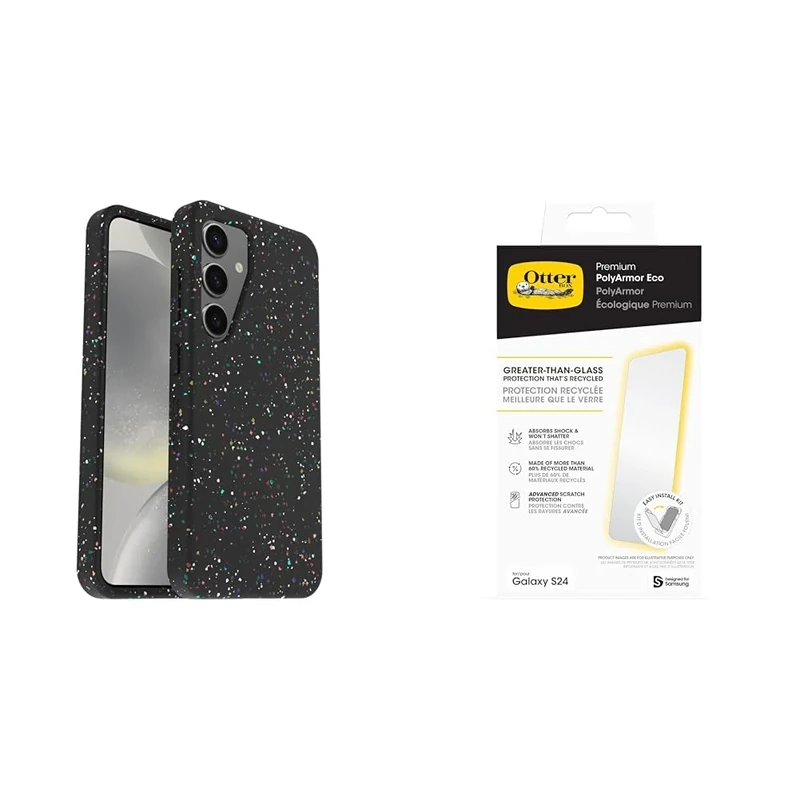 OtterBox Core Samsung Galaxy S24 Carnival Night - black with Premium Glass Screen Protector