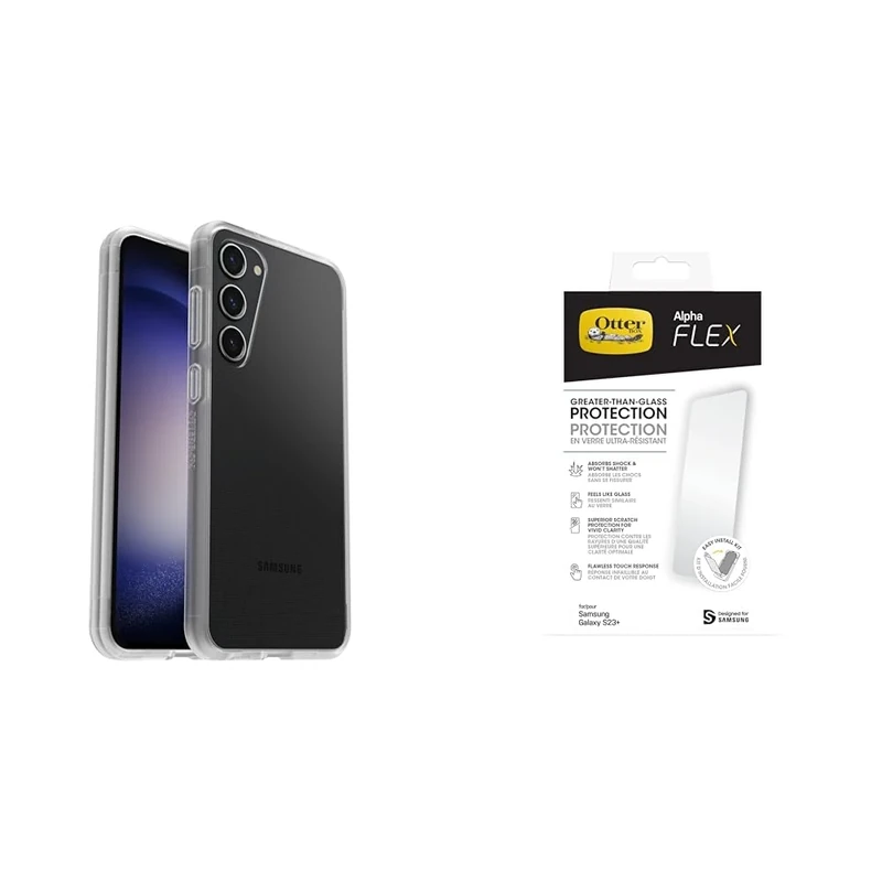 OtterBox Protective Sleeve Case Samsung Galaxy S23+ - clear - ProPack with Premium Glass Screen Protector
