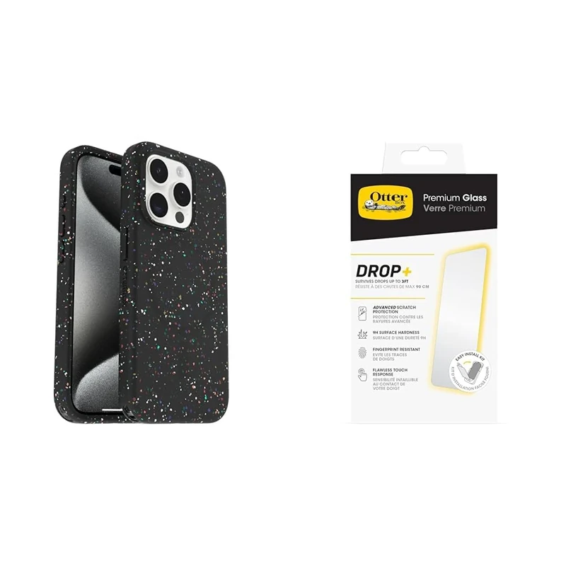 OtterBox Core Apple iPhone 15 Pro Carnival Night - black with Premium Tempered Glass Protector