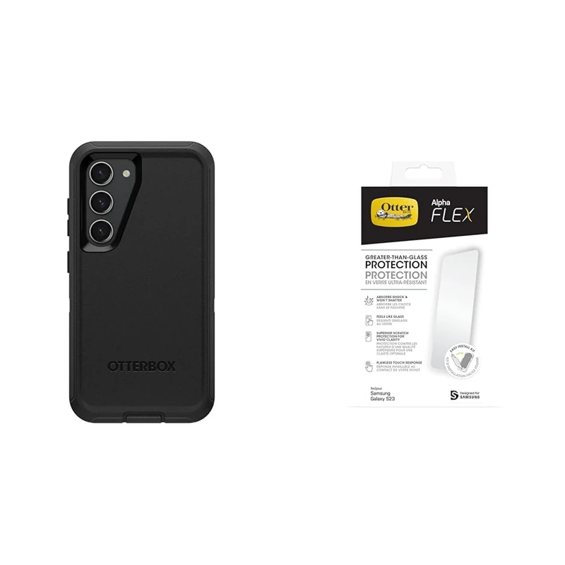 OtterBox Defender Samsung Galaxy S23 - black - ProPack with Premium Glass Screen Protector