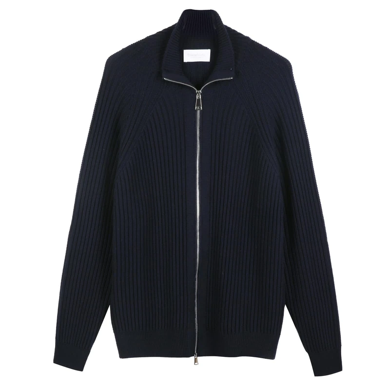 Diana Studio Men's Blu L Cardigan Sweater, Blue Navy, L-XXL