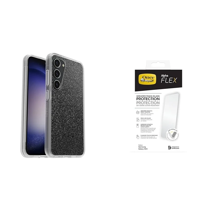 OtterBox Protective Sleeve Case Samsung Galaxy S23 Stardust - clear - ProPack with Premium Glass Screen Protector