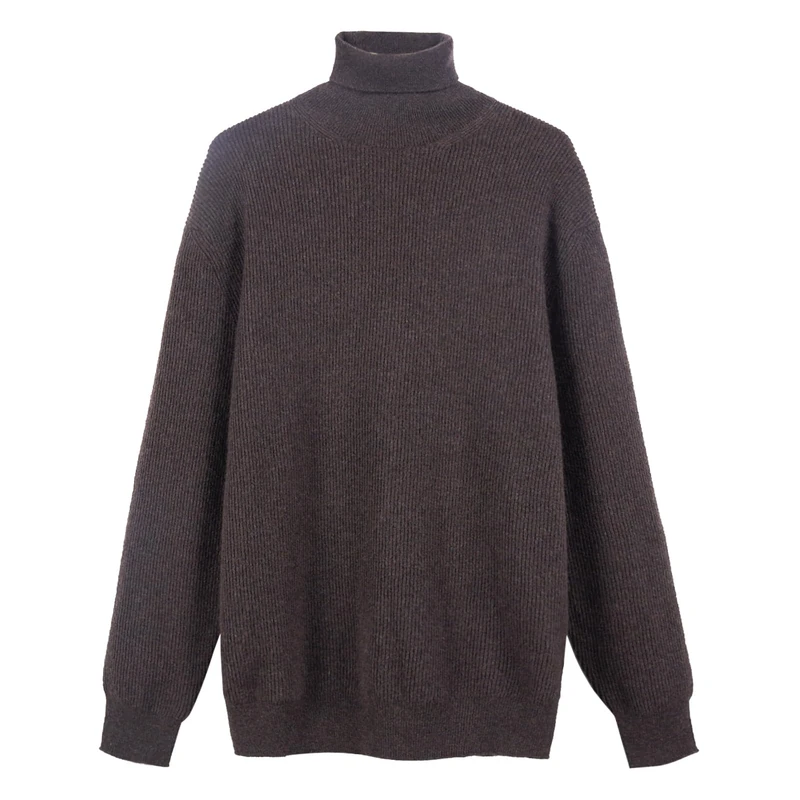 Diana Studio - Cashmere & Wool Turtleneck, Men, Long Sleeve, Casual Fit, Brown, XL, Brown, XL/XXL