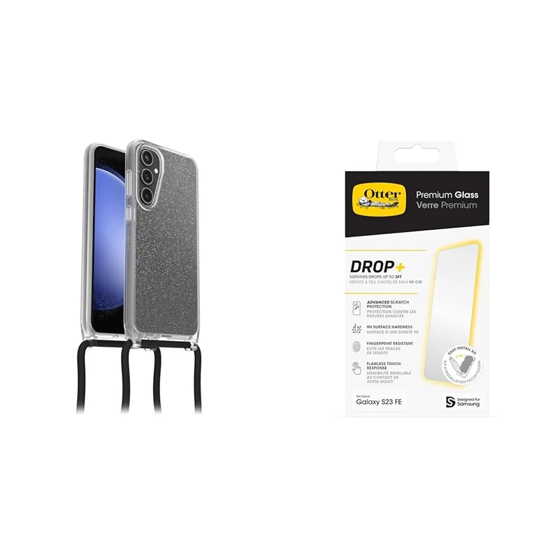 OtterBox React Necklace Samsung Galaxy S23 FE Stardust - clear - ProPack with Premium Glass Screen Protector