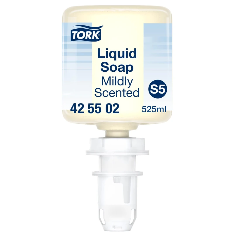 Tork Mildly Scented Hand Washing Mini Liquid Soap S5, Moisturising Ingredients, 8 x 525ml, 425502