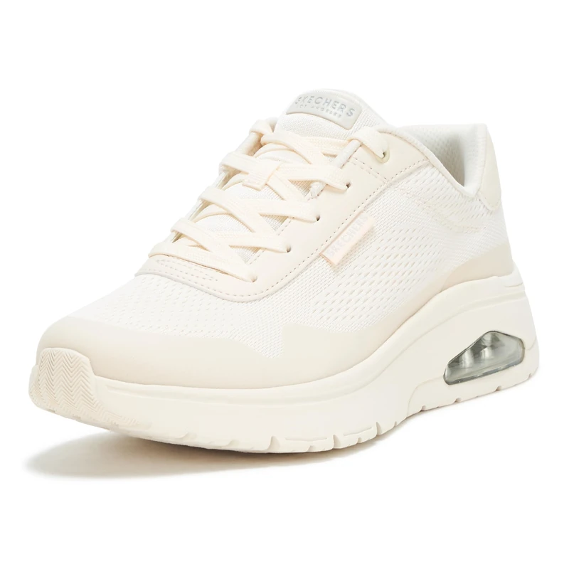 Skechers Women's Flex-Uno Fresh One Sneaker, Off-White, 2 UK