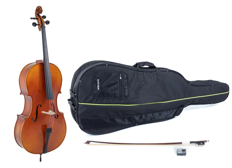 GEWA cello, cello set series Maestro 1 VC3-1/2 ready to play incl. bag, Massaranduba bow and Larsen Aurora strings