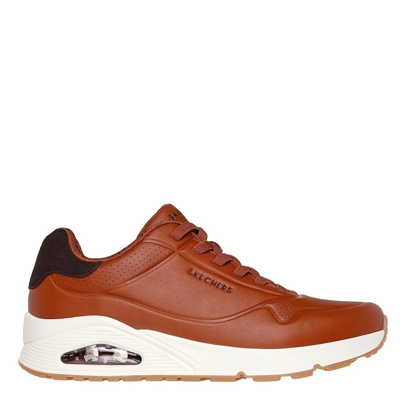 Skechers Men's Uno Tailored Air Sneaker, Cognac Duraleather, 8.5 UK