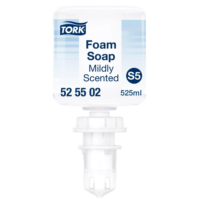 Tork Mildly Scented Hand Washing Mini Foam Soap S5, Moisturising Ingredients, 8 x 525ml, 525502