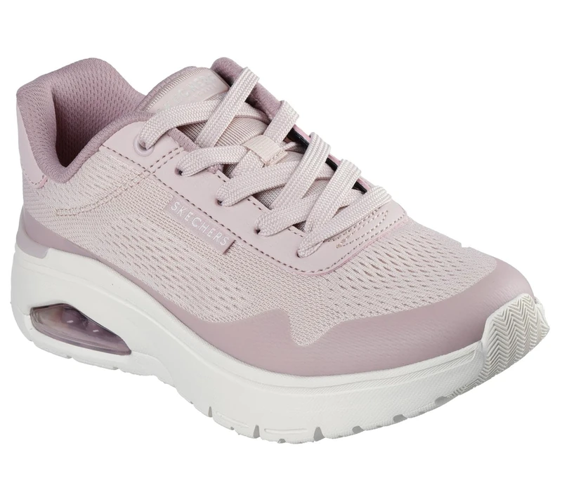 Skechers Women's Uno Flex Spring On Air Sneaker, Mauve Hot Melt/Mesh, 3 UK