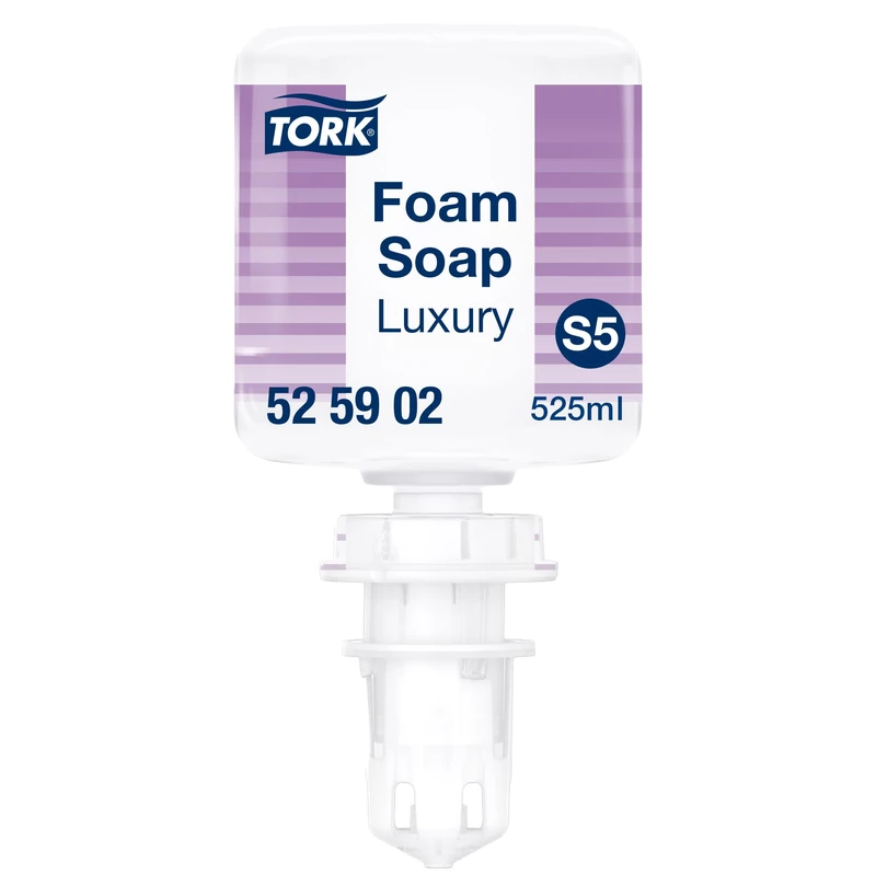 Tork Luxury Hand Washing Mini Foam Soap S5, Factory-Sealed Bottle, 8 x 525ml, 525902