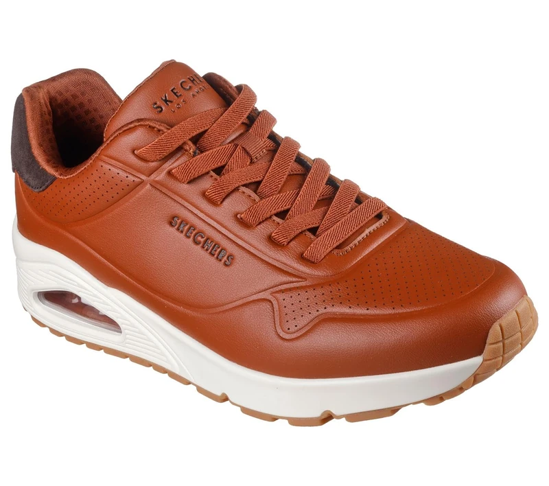 Skechers Men's Uno Tailored Air Sneaker - Cognac Duraleather