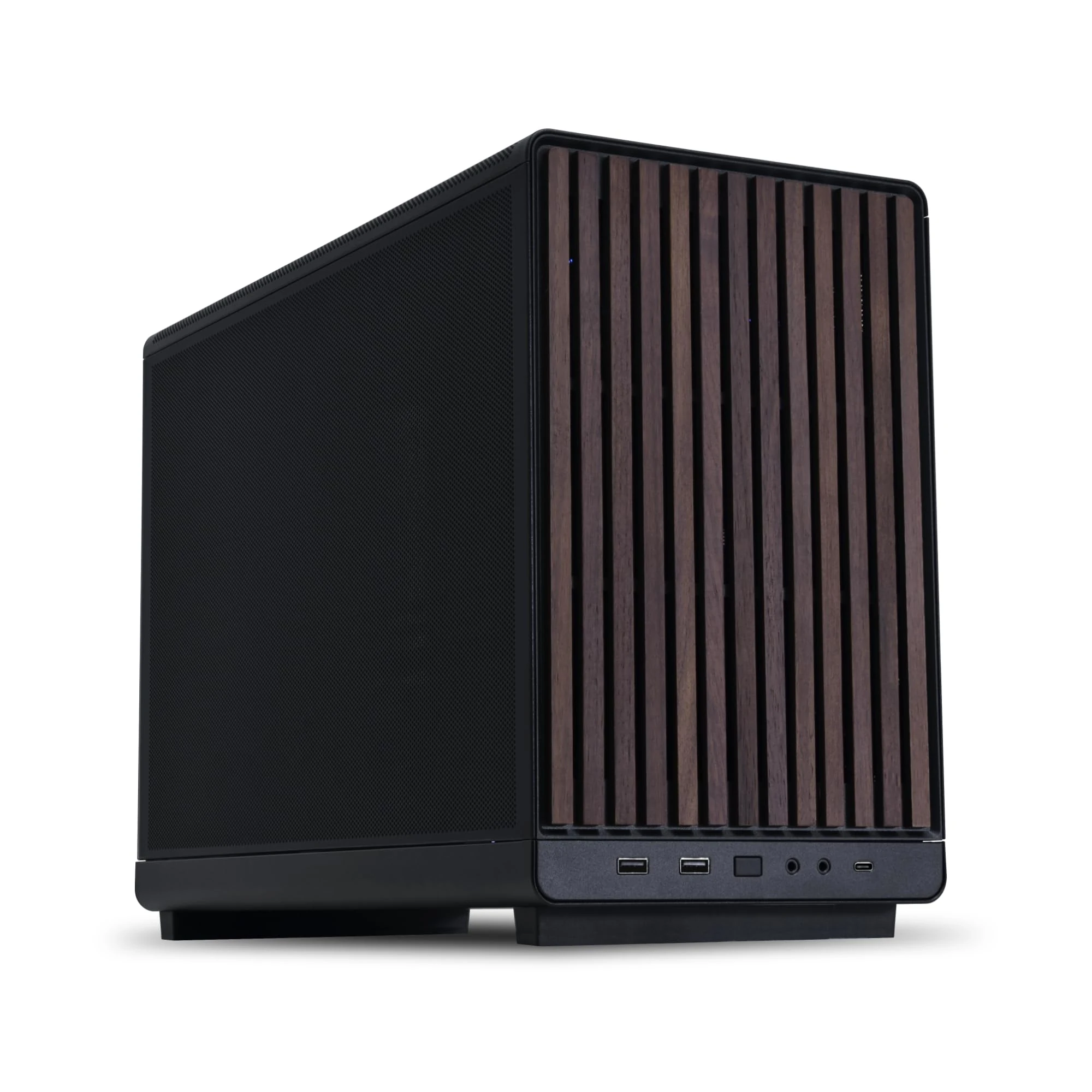 Lian Li A3 mATX PC Case – Black – Wood Front Panel – SFX/ATX PSU Support – 4 Slot GPU – High Airflow Compact Chassis