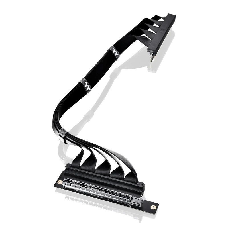 Thermaltake PCI-E 4.0 Dual 90 Degree Riser Cable 400mm Black AC-077-CO1OTN-C1 CS9123