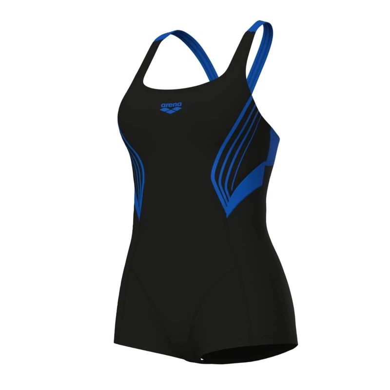 ARENA Kaori Combinason R Women's Long Leg Maxfit Eco Swimsuit, black-blue, 14