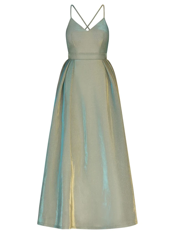 APART Fashion Women's Glamourkleid Evening Dresses, Mint Gold, 16