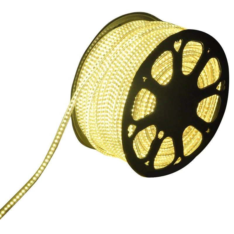 High Voltage Yellow LED Strip 50 Metres and 10 mm Wide, Ideal for Lighting Environments and Decorations; Provides Bright Light and is Durable, Outdoor and Indoor Use. - Image 1