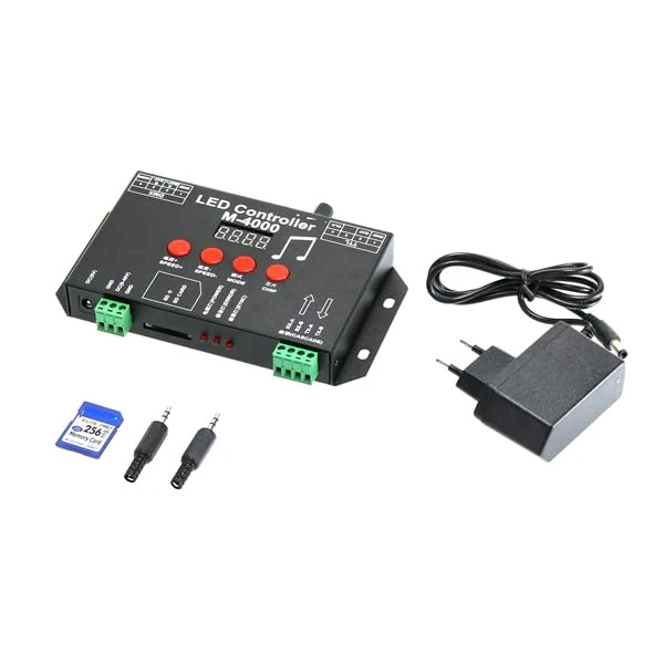 VoltShine Digital LED Strip Controller, 4 outputs, Simple User Interface, Programming Options; Ideal for Custom Lighting.