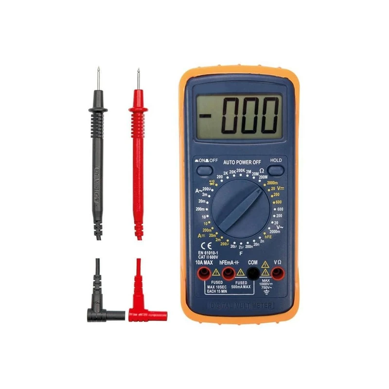 VoltShine Digital multimeter with Frequency Meter, Continuity Test and Voltage Measurement, Ideal for Electricians and Maintenance.