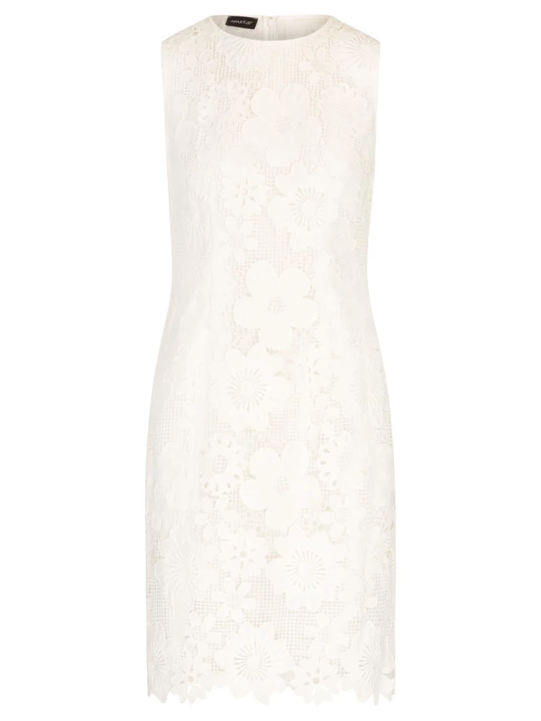 APART Fashion Women's Spitzenkleid Cocktail Dress, Cream, 12