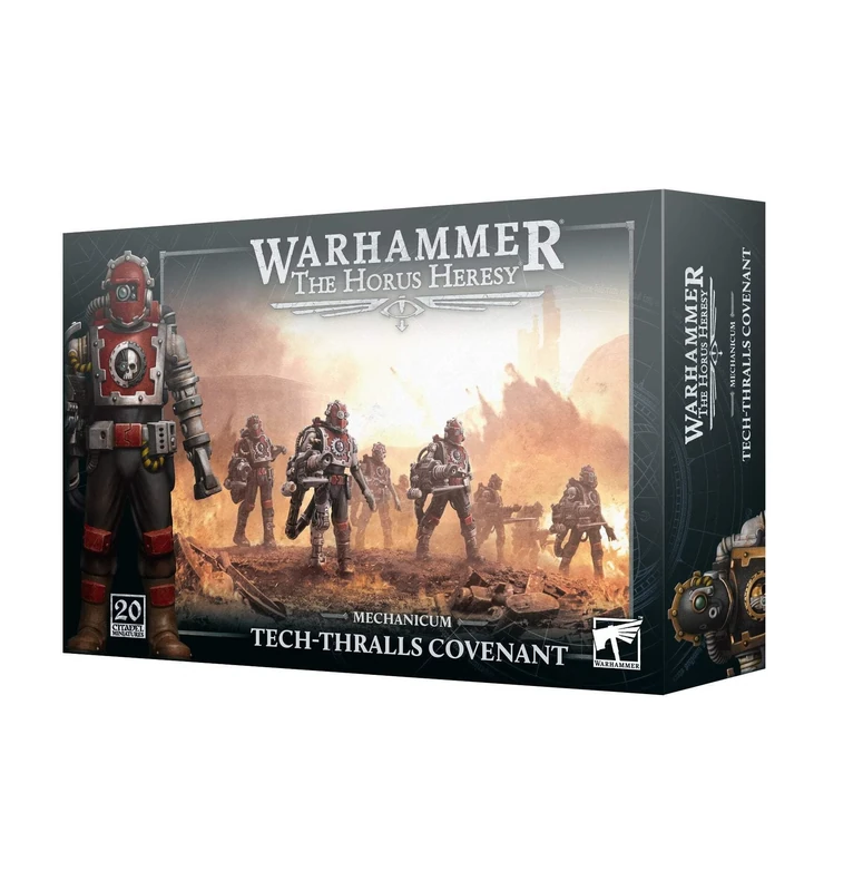 Warhammer - Games Workshop - Tech-thralls Covenant: 20 Plastic Miniatures - TABLETOP_GAME - Plastic Model Kit - Requires Assembly & Painting - Age 14+, Red and Black