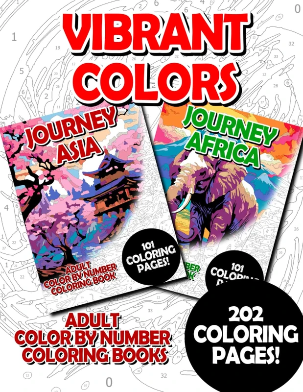 Vibrant Colors: Adult Color by Number Coloring Book for Relaxing and Mindfulness (budget adult color by number coloring bundles)