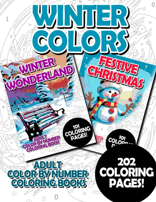 Winter Colors: Adult Color by Number Coloring Book for Relaxing and Mindfulness (budget adult color by number coloring bundles)