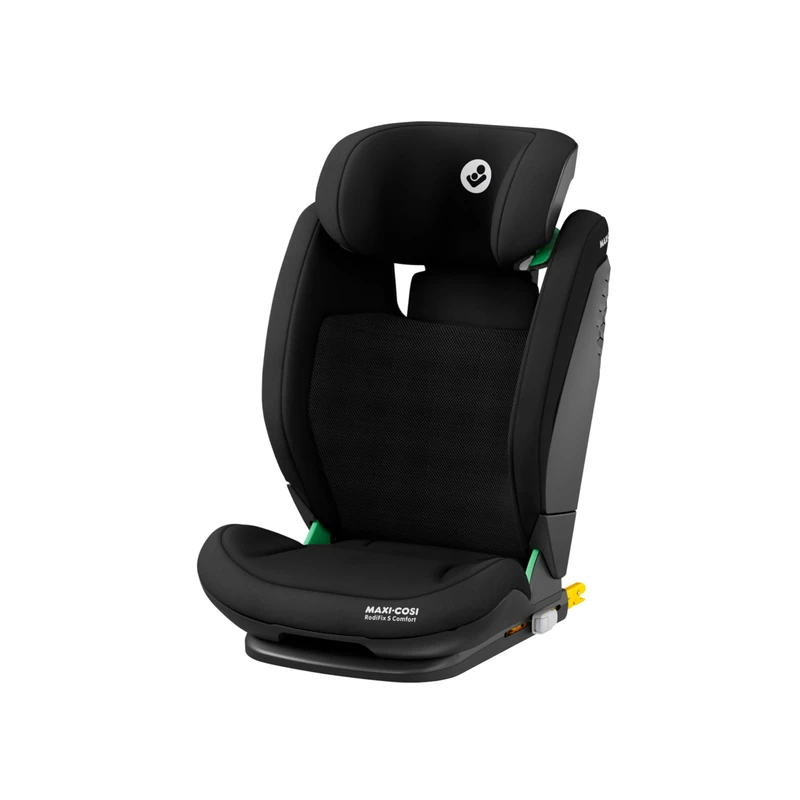 Maxi-Cosi RodiFix S Comfort i-Size, Breathable Comfort Fabrics, Adjustable High Back Booster Seat, 3.5-12 Years (100-150cm), 3 Recline Positions, G-Cell Protection, AirProtect, Authentic Black