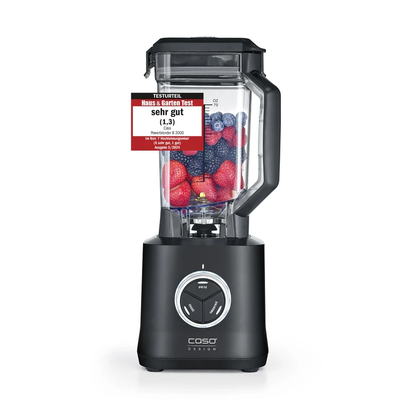 CASO Design Power Blender B2000, 30000rpm Motor for Crushing Ice & Blending Fruits, Vegetables & Fibres, 2L BPA-Free Tritan Jug, 8-Blade System, 3 Programmable Functions, Safety Lock, Non-Slip Base, - Image 1