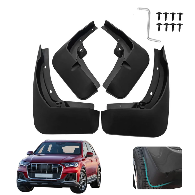 Actkill Custom Fit for Mud Flaps Audi Q7 / SQ7 2020-2024 Mud Splash Guard Front and Rear 4-PC Set