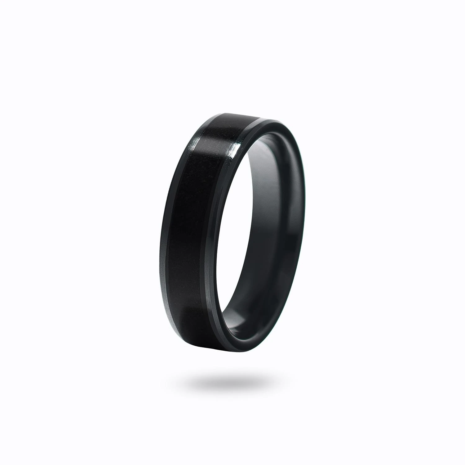CNICK Smart Payment Ring - Contactless NFC Payment Ring with Tokenization, Fashionable Design, VISA and MasterCard Compatible, Tesla Key Ring for Model 3/Y/S/X/CT (Black, 8.5)