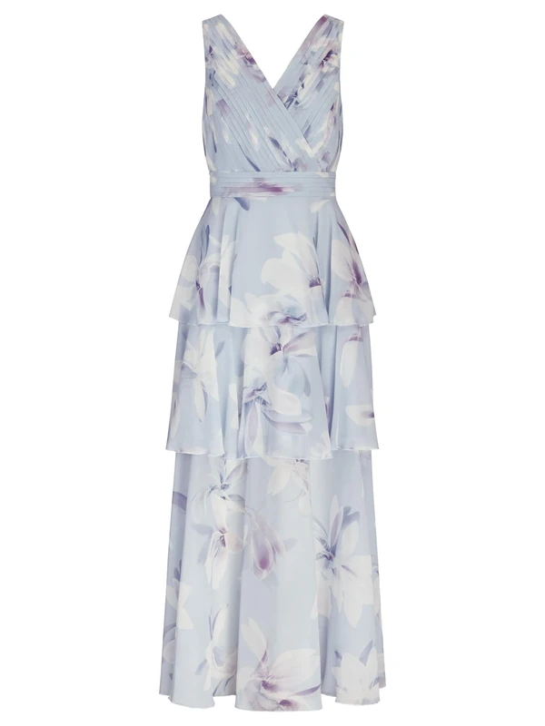 APART Fashion Evening Dress, Light Blue-Multicoloured, 8