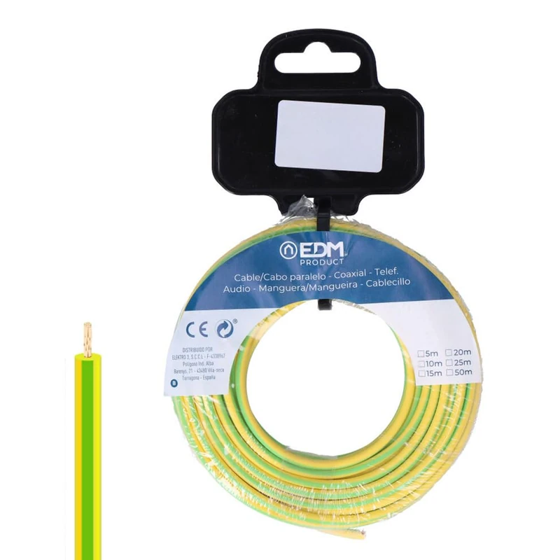 4mm bi-colour flexible cable reel halogen free ideal for various electrical applications with 50 m length for versatility and safety.