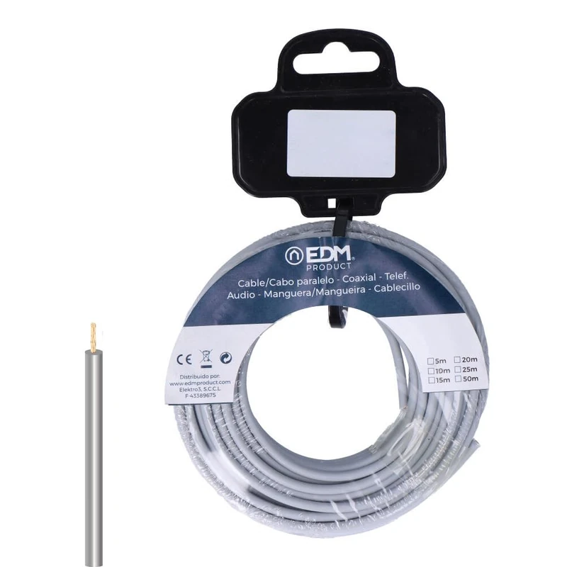 Zarivy Flexible cable reel 2.5 mm grey and halogen free Perfect for safe electrical installations 50 m length ideal for versatile and effective electrical projects.