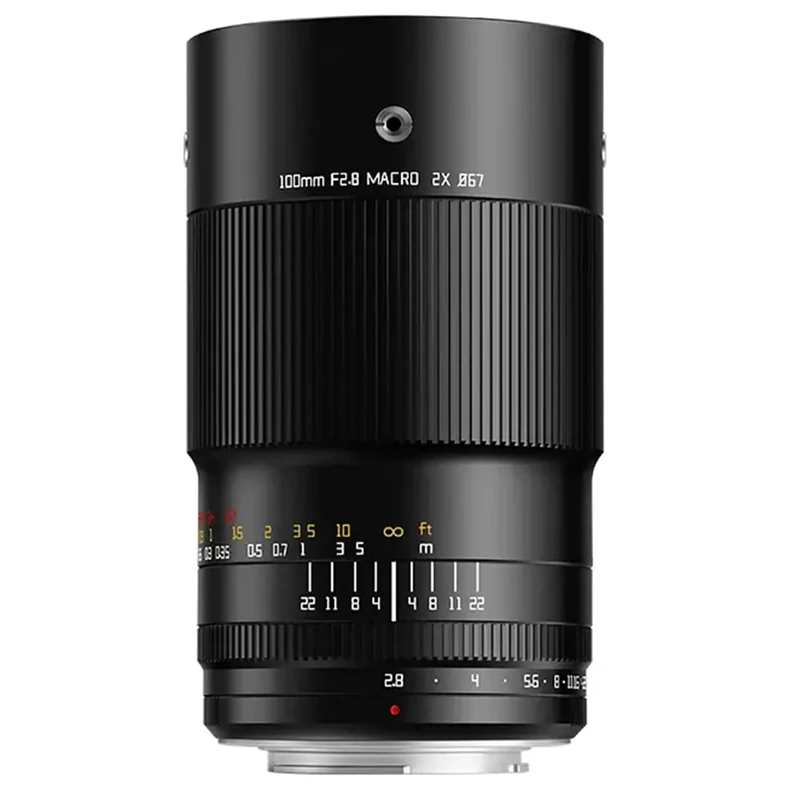 TTArtisan 100mm F2.8 Macro 2x Metal Bodied Lens with Cold Shoe Mount Compatible with Sony E Mount - Black