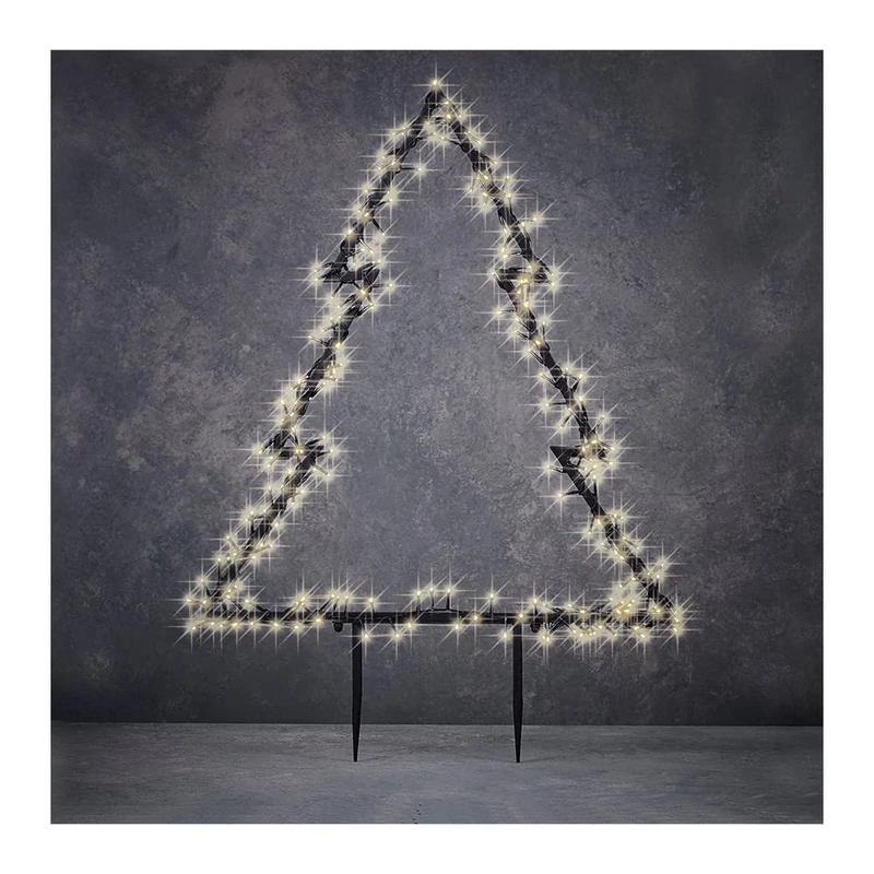 Outdoor Decorative Tree with Garland of 175 LEDs, Warm Light, 53 x 75 cm – Ideal for Lighting and Decorating Gardens and Outdoor Spaces. - Image 1