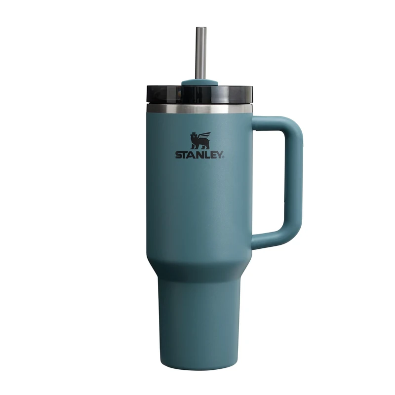 STANLEY 1913 Quencher H2.0 Flowstate Tumbler 1.2L - Cold for 11 Hours - Iced for 48 Hours - Metal Water Bottle with Straw, Handle and Lid - Dishwasher Safe - Travel Mug for Cold Drinks - Blue Spruce