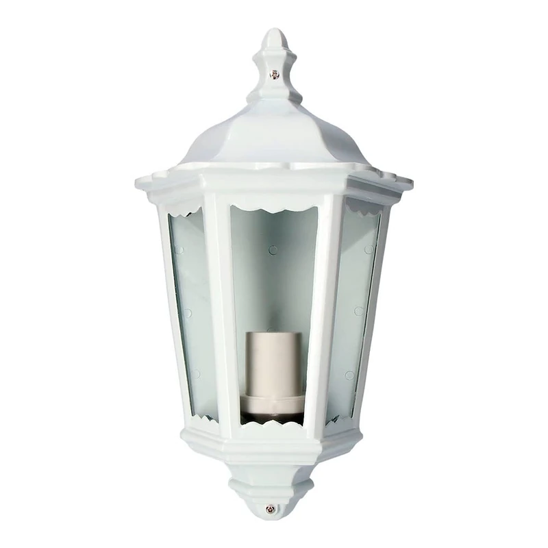 Zarivy Aluminium and Glass Wall Light IP44 E27 100W, White, Dimensions 25x12x43 cm. Milan Model, Ideal for Lighting with Style and Elegance Outdoors. - Image 1