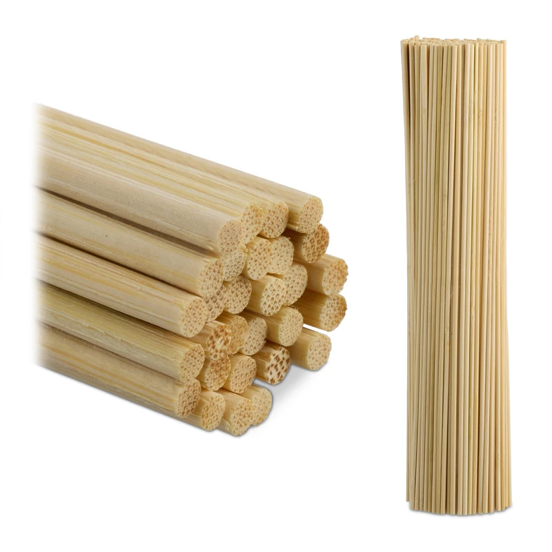 Relaxdays Bamboo Sticks (500 Pack) - 30cm Craft and Plant Rods
