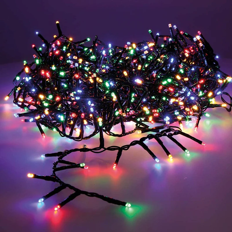 Zarivy Compact LED Twinkle Garland Multicolor - Warm White, 14 m, 500 LEDs. Ideal for Decorating Parties and Creating a Cozy and Festive Atmosphere in Any Space. Light up Your Moments! - Image 1