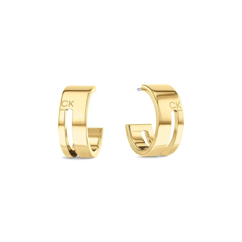 Calvin Klein Women's GEOMETRIC C Shape Earrings in Yellow Gold - 35000676 - Image 1