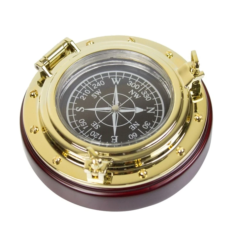 Nauticalia Porthole Compass Paperweight, 10cm
