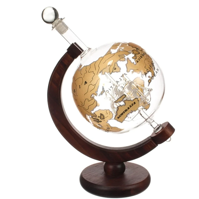 Nauticalia Gold Globe Ship Decanter