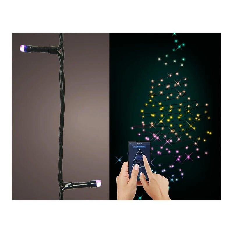 Zarivy 14.9m Multicolor Bluetooth Dancing LED Garland with 100 LEDs, Perfect for Creating a Festive and Lively Atmosphere, Ideal for Events and Decorations, Make Your Space Bright!