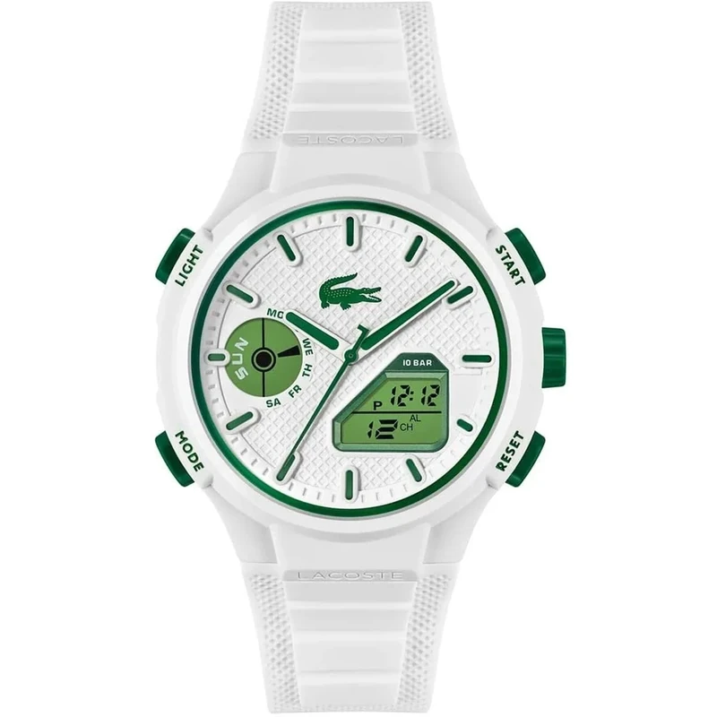 Lacoste Analog-Digital Multifunction Quartz Watch for men LC33 Collection with Silicone bracelet