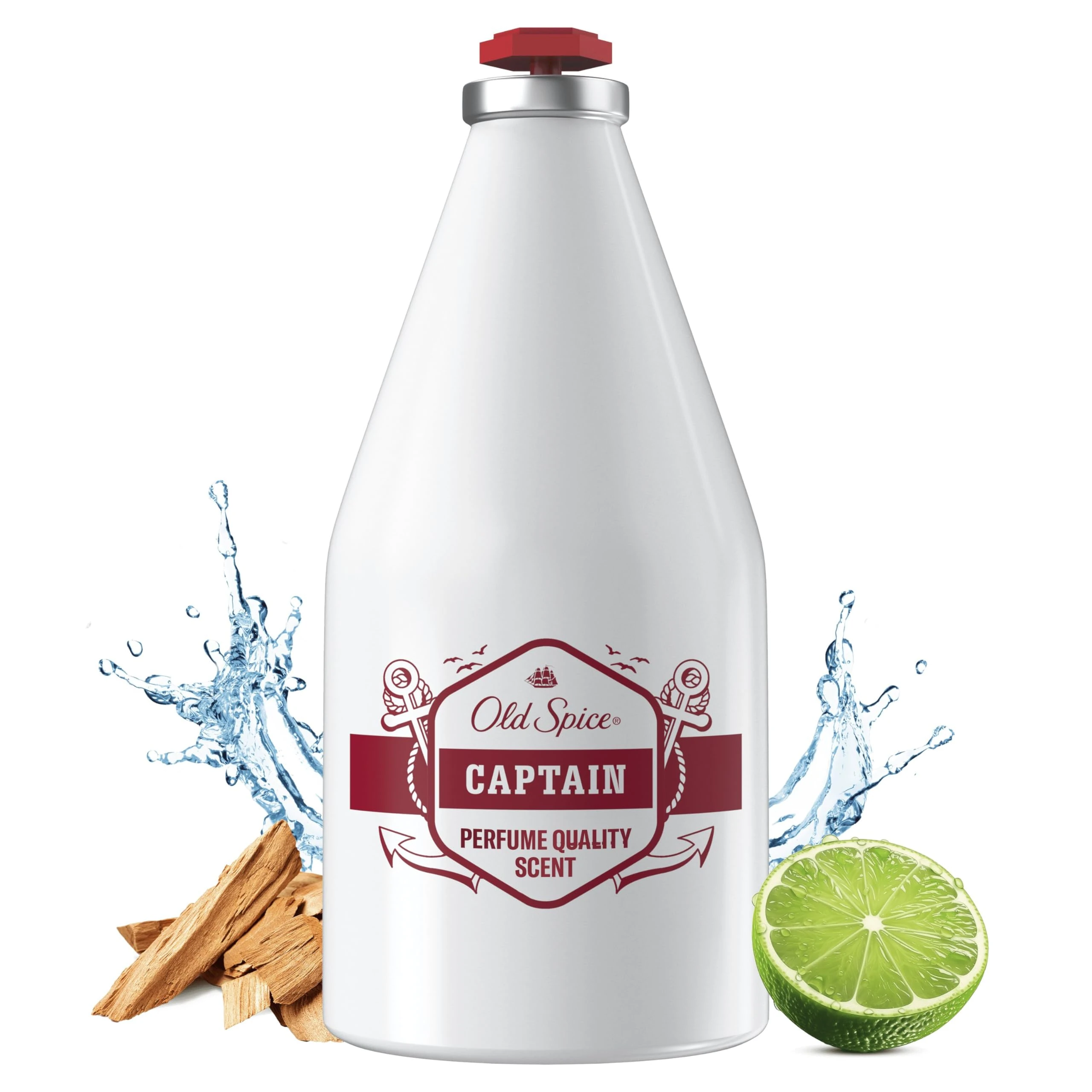 Old Spice Captain After Shave Lotion for Men 100ml with Perfume Quality Scent, Refreshing Lotion for Face and Neck to Cool and Invigorate