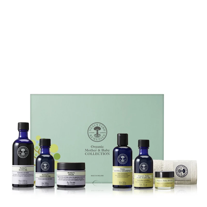 Neal's Yard Remedies Mother & Baby Collection, Gift Set For New Mums, Protects Delicate Skin, Pack of 7