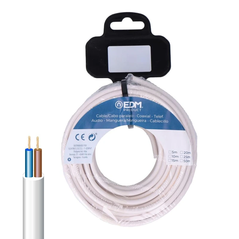 White Tubular Hose Reel 20 m x 2.5 mm Ideal for Watering and Transporting Liquids Flexible and Durable Perfect for Gardening and Outdoor Use Quality Assured - Image 1