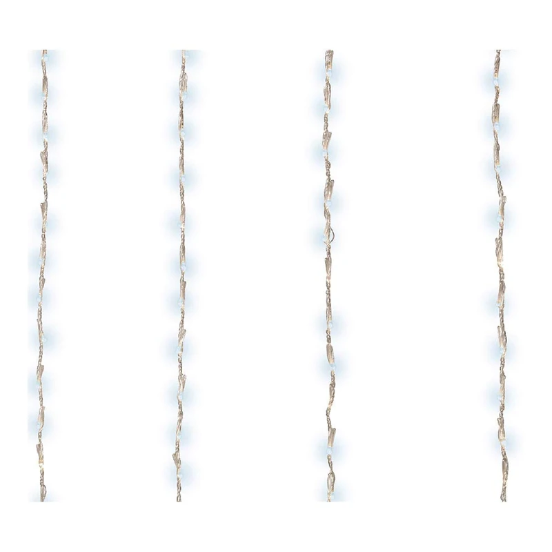 Zarivy Cool White 2x1m LED Curtain with 220 Lights for Outdoor Balcony. Perfect for Illuminating and Decorating Your Outdoor Space, Bringing a Modern and Cozy Touch on Any Occasion. - Image 1