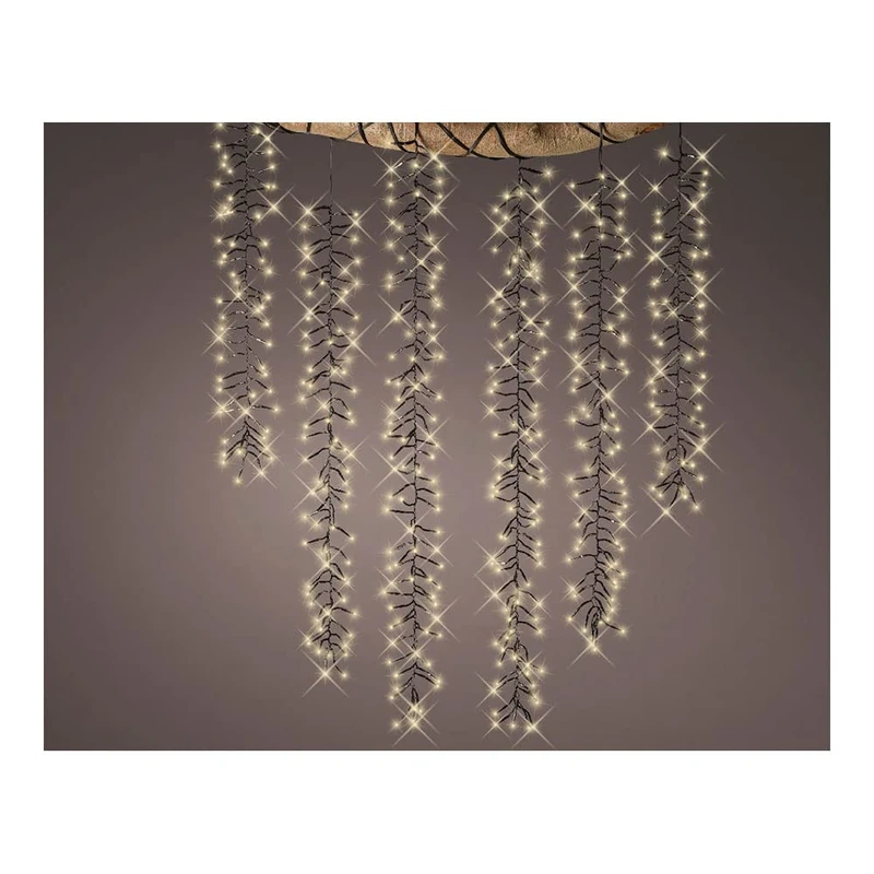 Zarivy Waterfall Tree Curtain: 8 Dazzling Functions, 200 cm Length and 480 Bright LEDs, Perfect to Brighten up Your Parties and Decorate Your Home with a Magical Touch. - Image 1